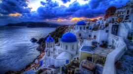 The Island Of Santorini Desktop Wallpaper HD