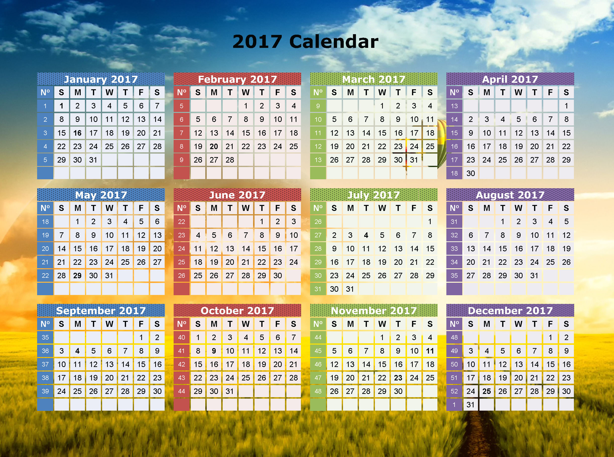 2017 calendar template for pages mac