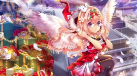 Christmas Girls Anime 4K Wallpaper