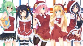 Christmas Girls Anime Wallpaper Background