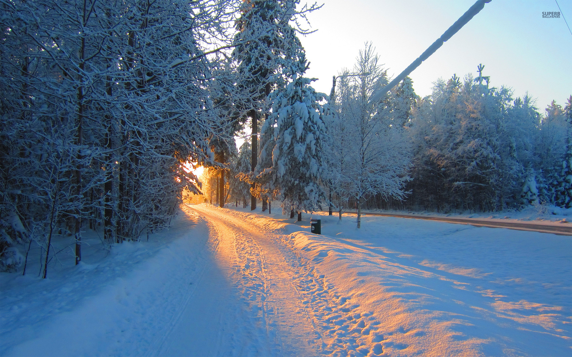 Road Winter Wallpapers High Quality | Download Free
