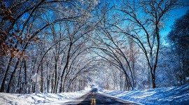 Road Winter Desktop Wallpaper