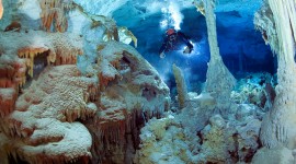 Underwater Caves High Quality Wallpaper