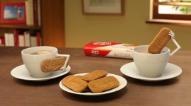 Coffee With Biscuits High Quality Wallpaper