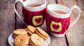 Coffee With Biscuits Wallpaper
