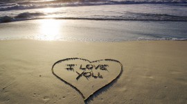 Love In The Sand Desktop Wallpaper HD