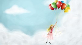 Children With Balloons Image