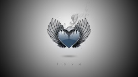 Heart With Wings Wallpaper For Desktop