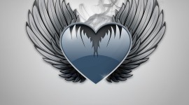 Heart With Wings Wallpaper For IPhone