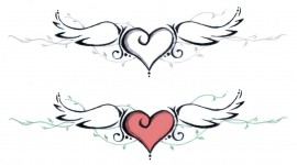 Heart With Wings Wallpaper Full HD