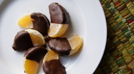 Oranges In Chocolate Photo