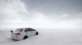 Cars In The Snow Desktop Wallpaper HD