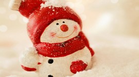 4K Christmas Snowman Wallpaper