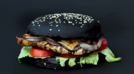 Black Burger Wallpaper High Definition