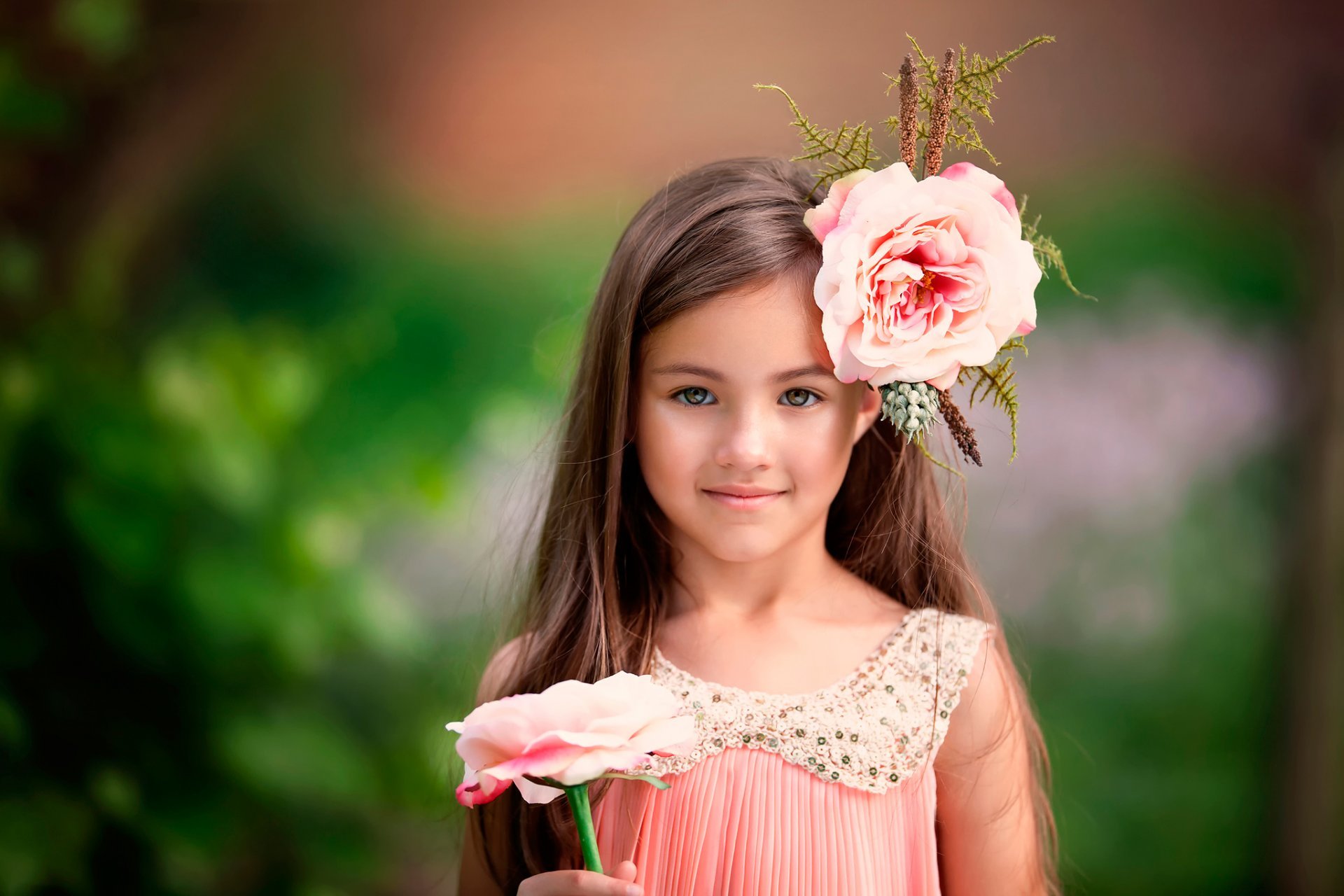 Children With Flowers Wallpapers High Quality | Download Free