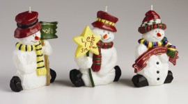 Candle Snowman Photo Free