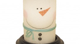 Candle Snowman Wallpaper Full HD