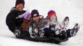 Children On A Sled Photo Free#2