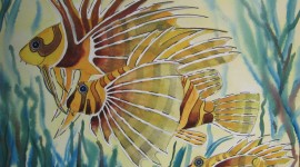 Fishes Watercolor Wallpaper Download Free