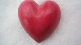 Hearts In The Snow Desktop Wallpaper