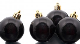 Black Christmas Balls Photo