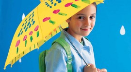 Children's Umbrellas Wallpaper For IPhone
