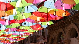 Colorful Umbrellas Best Wallpaper
