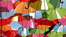Colorful Umbrellas Wallpaper For PC