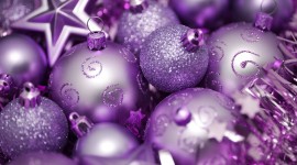 Purple Christmas Balls Desktop Wallpaper