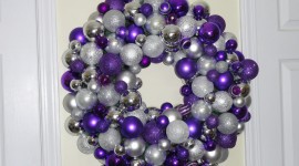 Purple Christmas Balls Photo