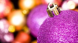 Purple Christmas Balls Photo Download