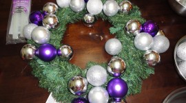 Purple Christmas Balls Photo Download#1