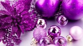 Purple Christmas Balls Photo Free