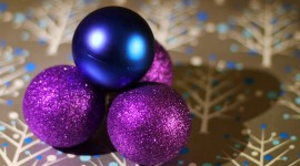Purple Christmas Balls Photo#1