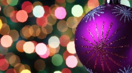 Purple Christmas Balls Wallpaper 1080p