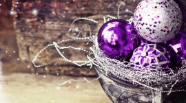 Purple Christmas Balls Wallpaper