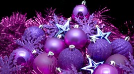 Purple Christmas Balls Wallpaper Download