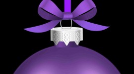 Purple Christmas Balls Wallpaper For Android