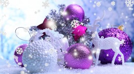 Purple Christmas Balls Wallpaper For Desktop