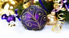 Purple Christmas Balls Wallpaper Free