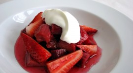 Strawberries And Rhubarb Photo