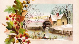 Winter Postcards Desktop Wallpaper For PC