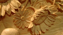 Wooden Flowers Wallpaper For Desktop