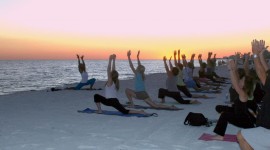 Yoga At Sunset Wallpaper For Desktop