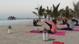 Yoga At Sunset Wallpaper Free