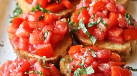 Bruschetta With Tomatoes Wallpaper For IPhone Free
