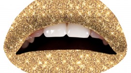 Golden Lips Wallpaper For IPhone#1