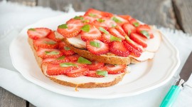 Sandwich With Strawberries Wallpaper Free