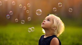 Bubbles Grass Wallpaper For IPhone