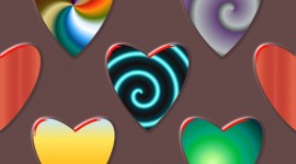 Colorful Hearts Wallpaper For IPhone